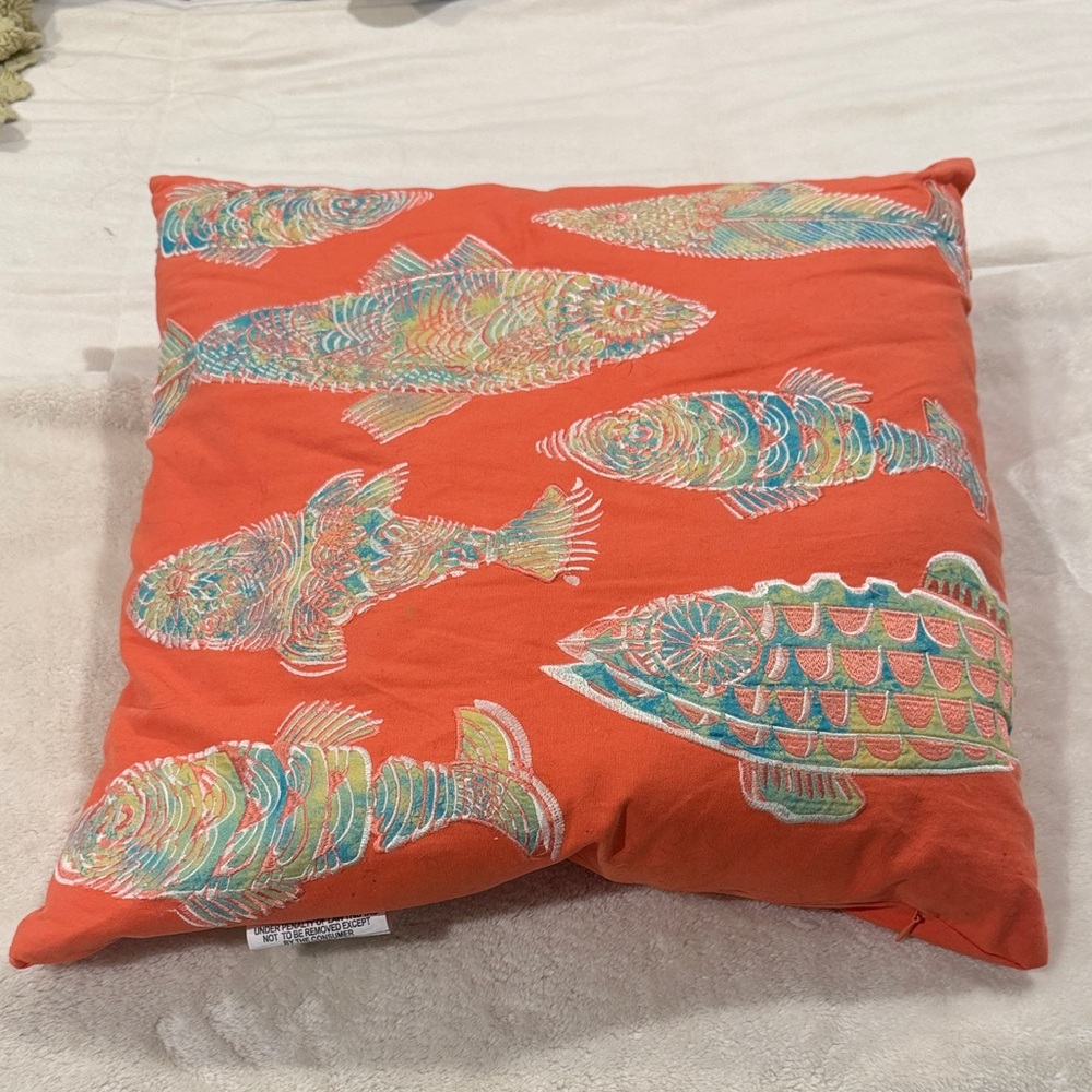 Colorful Fish Pattern Pillow